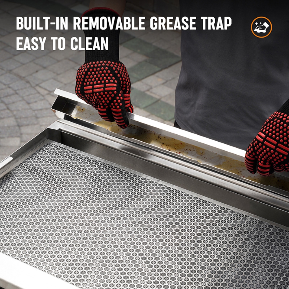 Hygrill 30-Inch Premium Built-In Liquid Propane Griddle for Outdoor Kitchen, Durable Stainless Steel 2-Burner Flat Top Grill with Lid and LED lights, 36000 BTUs