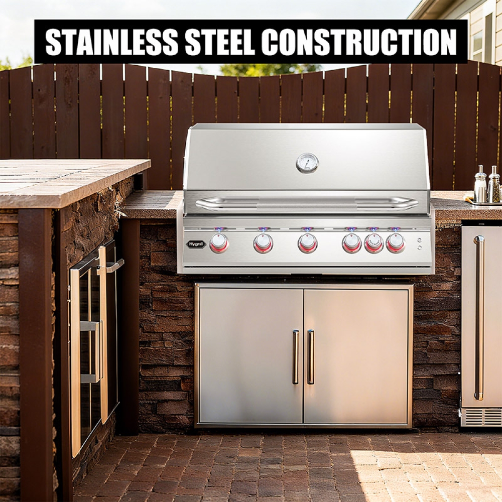 Hygrill Stainless Steel Grills Insulated Jacket for 40-Inch 5-Burner Gas Grills